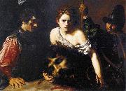 VALENTIN DE BOULOGNE David with the Head of Goliath and Two Soldiers Sweden oil painting artist